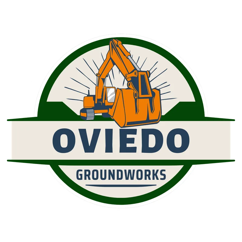 Oviedo GroundWorks excavator badge logo